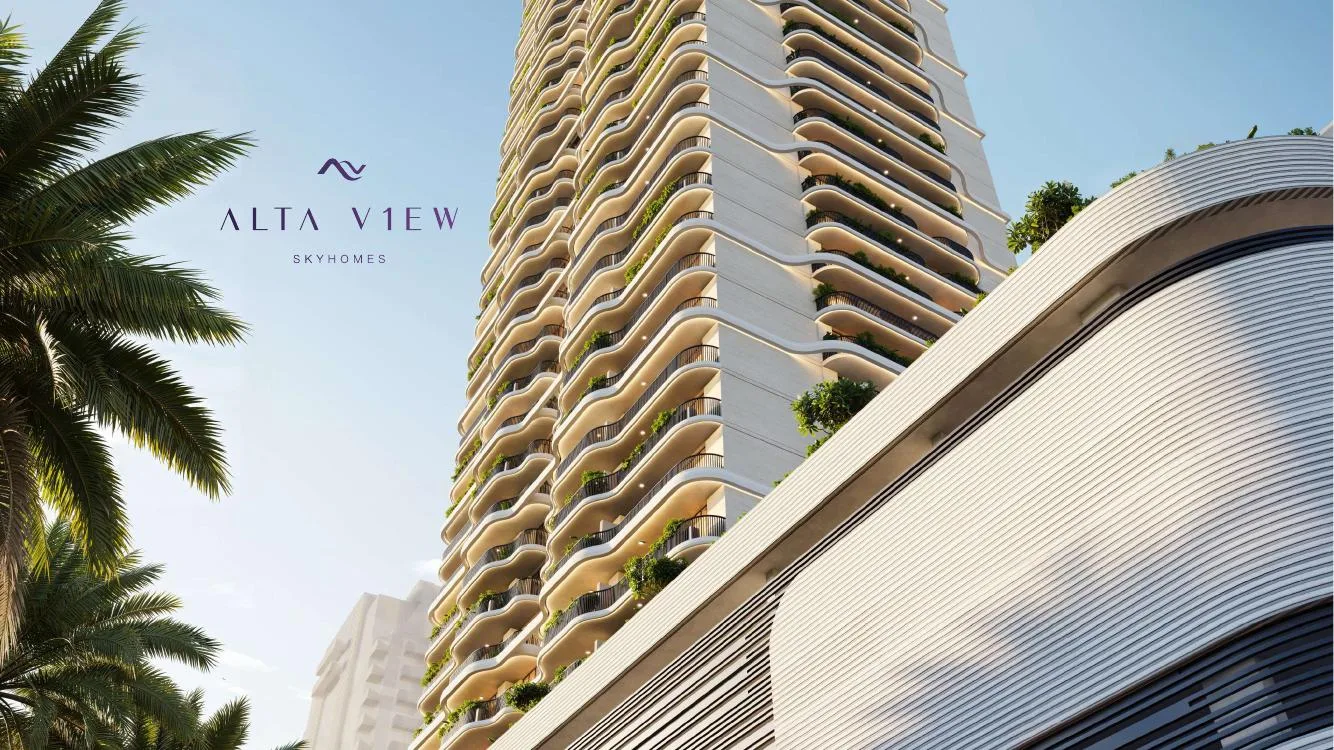ALTA V1EW Skyhomes — elewacja i podium mieszkalne