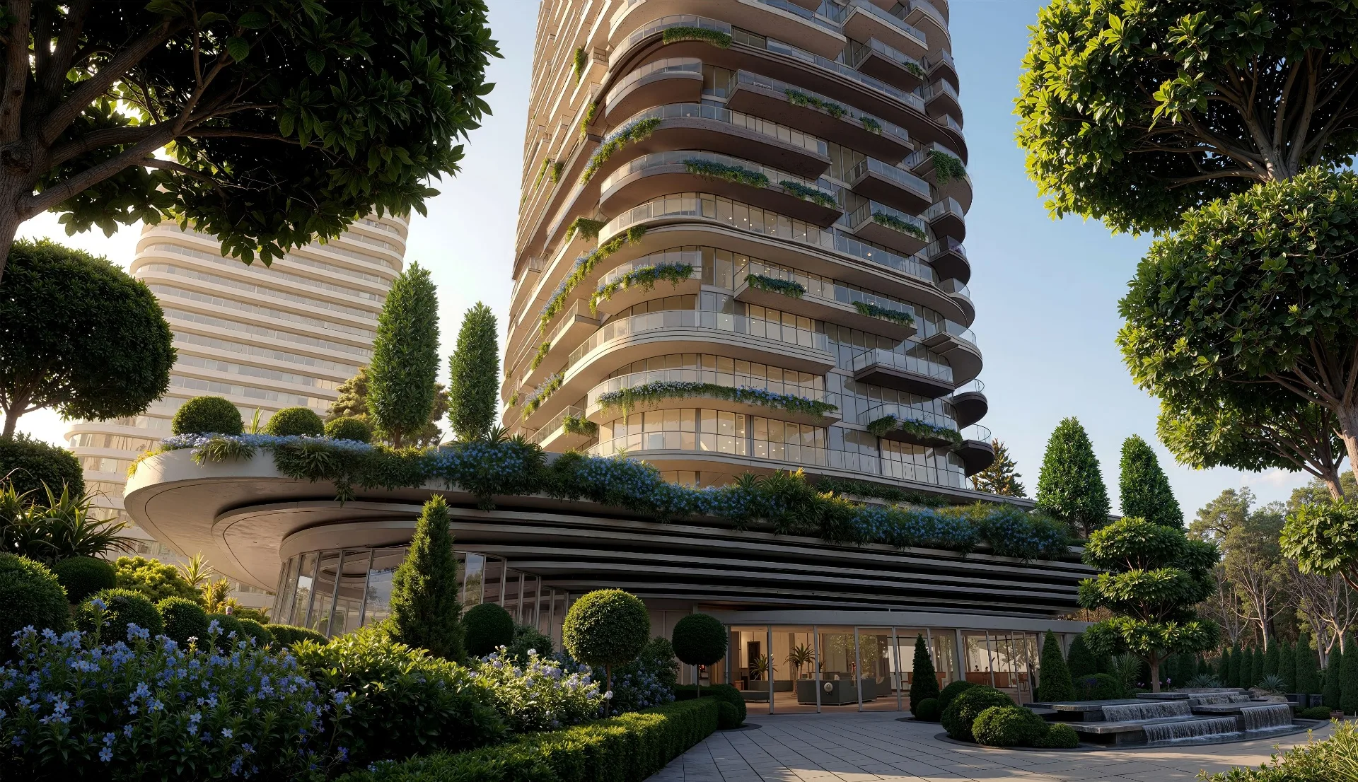 Le Château by Beyond — building base with curated landscaping