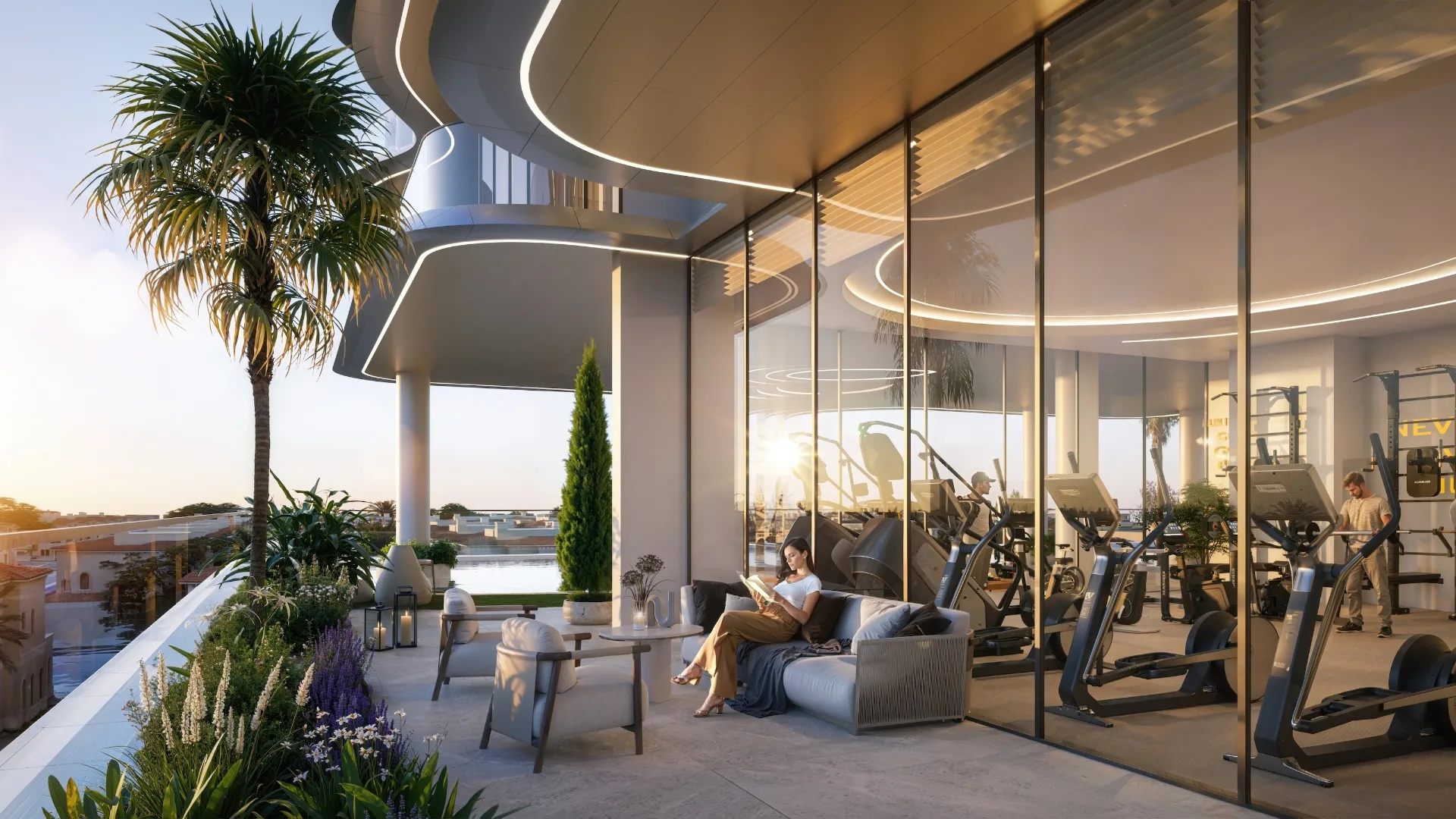 Orvessa by Michel Adam — fitness center with view terrace