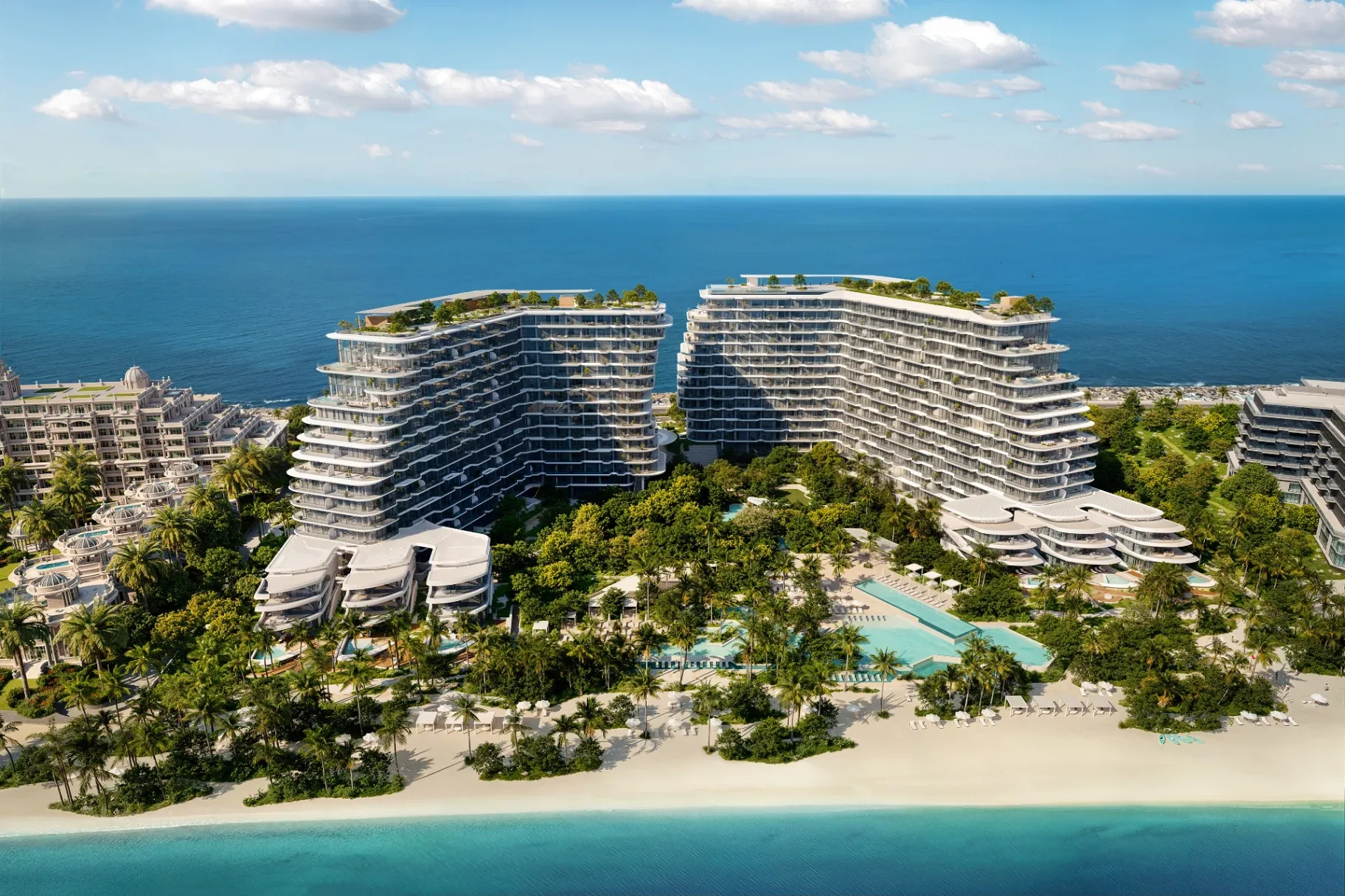 Passo by Beyond — luksusowa rezydencja na West Crescent Palm Jumeirah o zachodzie słońca