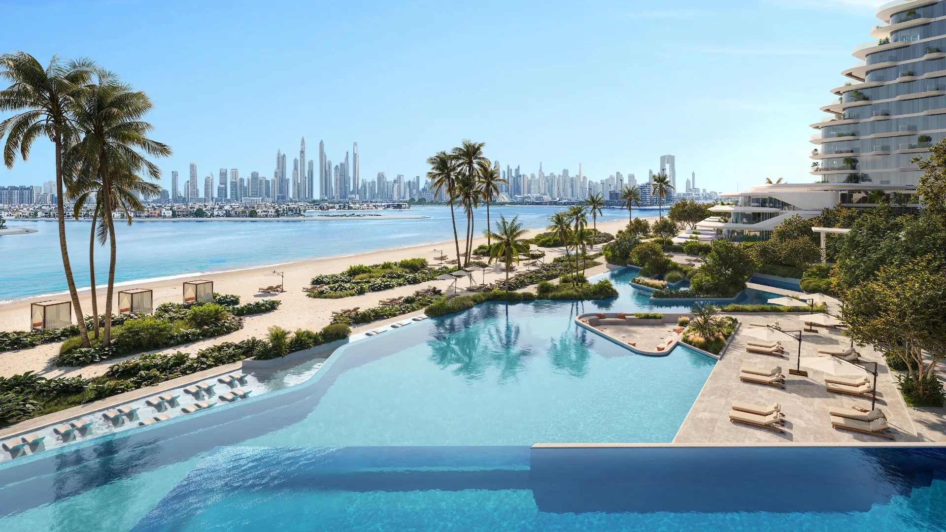Passo by Beyond — pool and private beach overlooking the Arabian Gulf