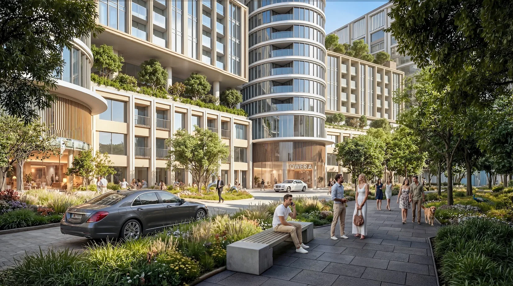 Sobha Sanctuary — entrance park and residential towers