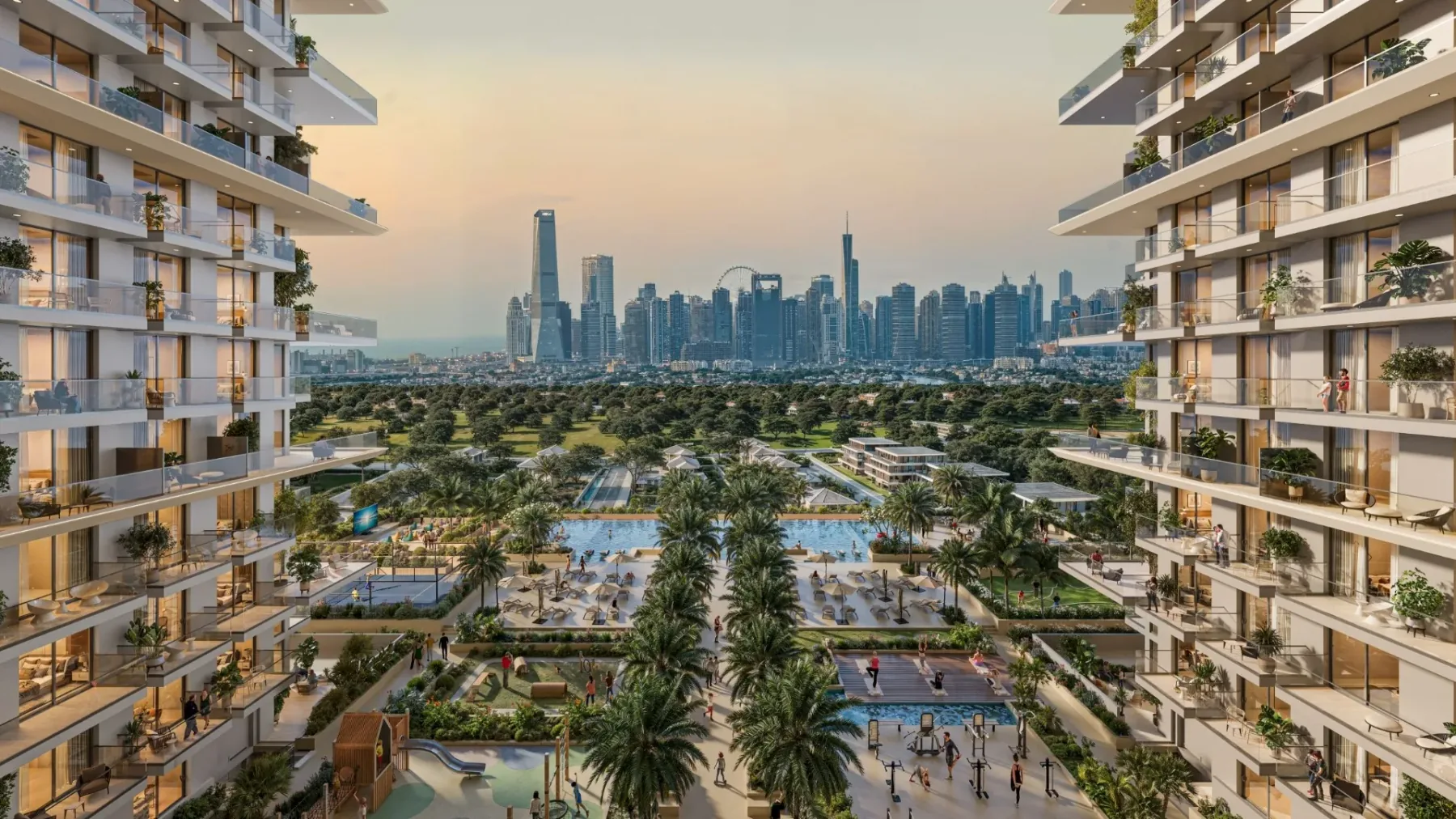 Sol Levante — nowoczesna fasada inwestycji w Jumeirah Village Triangle, Dubaj
